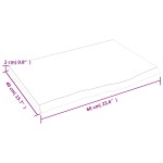 vidaXL Blat de baie, maro deschis, 60x40x2 cm, lemn masiv tratat vidaXL Blat de baie, maro deschis, 60x40x2 cm, lemn masiv tratat