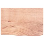 vidaXL Blat de baie, maro deschis, 60x40x(2-4) cm, lemn masiv tratat vidaXL Blat de baie, maro deschis, 60x40x(2-4) cm, lemn masiv tratat