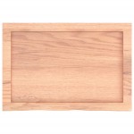 vidaXL Blat de baie, maro deschis, 60x40x(2-6) cm, lemn masiv tratat vidaXL Blat de baie, maro deschis, 60x40x(2-6) cm, lemn masiv tratat