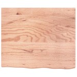 vidaXL Blat de baie, maro deschis, 60x50x(2-4) cm, lemn masiv tratat