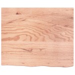 vidaXL Blat de baie, maro deschis, 60x50x(2-6) cm, lemn masiv tratat vidaXL Blat de baie, maro deschis, 60x50x(2-6) cm, lemn masiv tratat
