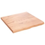 vidaXL Blat de baie, maro deschis, 60x60x(2-4) cm, lemn masiv tratat vidaXL Blat de baie, maro deschis, 60x60x(2-4) cm, lemn masiv tratat
