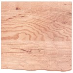 vidaXL Blat de baie, maro deschis, 60x60x(2-6) cm, lemn masiv tratat vidaXL Blat de baie, maro deschis, 60x60x(2-6) cm, lemn masiv tratat