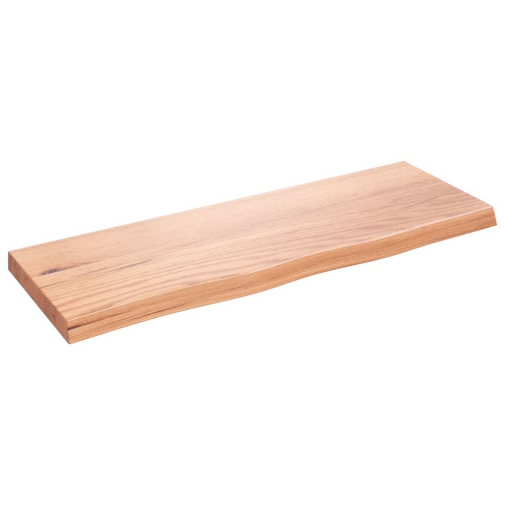 vidaXL Blat de baie, maro deschis, 80x30x(2-4) cm, lemn masiv tratat