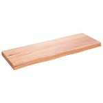 vidaXL Blat de baie, maro deschis, 80x30x(2-4) cm, lemn masiv tratat