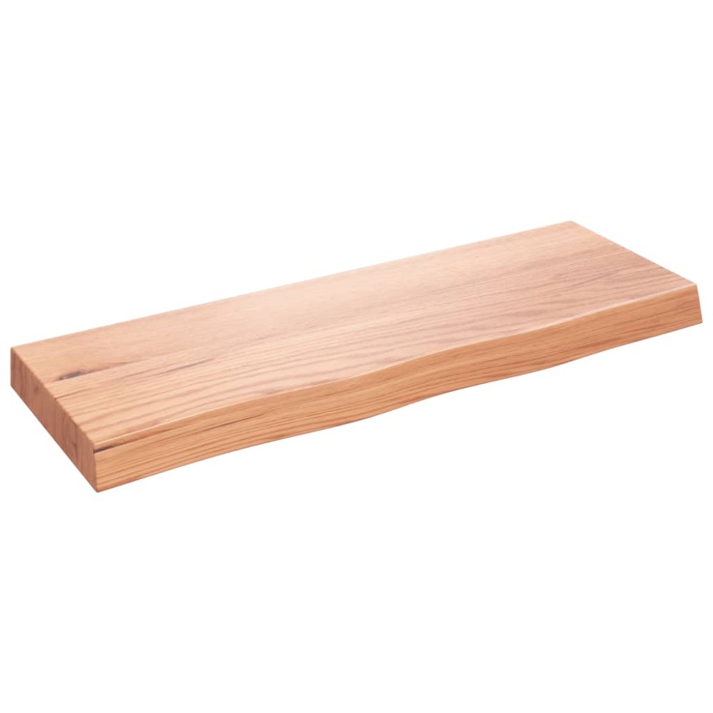 vidaXL Blat de baie, maro deschis, 80x30x(2-6) cm, lemn masiv tratat