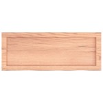 vidaXL Blat de baie, maro deschis, 80x30x(2-6) cm, lemn masiv tratat vidaXL Blat de baie, maro deschis, 80x30x(2-6) cm, lemn masiv tratat