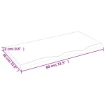 vidaXL Blat de baie, maro deschis, 80x40x2 cm, lemn masiv tratat