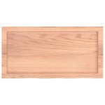vidaXL Blat de baie, maro deschis, 80x40x(2-6) cm, lemn masiv tratat