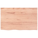 vidaXL Blat de baie, maro deschis, 80x50x(2-4) cm, lemn masiv tratat