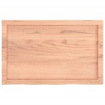 vidaXL Blat de baie, maro deschis, 80x50x(2-4) cm, lemn masiv tratat