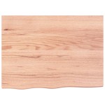 vidaXL Blat de baie, maro deschis, 80x60x2 cm, lemn masiv tratat vidaXL Blat de baie, maro deschis, 80x60x2 cm, lemn masiv tratat