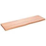 vidaXL Blat de baie, maro deschis, 100x30x(2-4) cm, lemn masiv tratat vidaXL Blat de baie, maro deschis, 100x30x(2-4) cm, lemn masiv tratat
