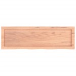 vidaXL Blat de baie, maro deschis, 100x30x(2-4) cm, lemn masiv tratat vidaXL Blat de baie, maro deschis, 100x30x(2-4) cm, lemn masiv tratat