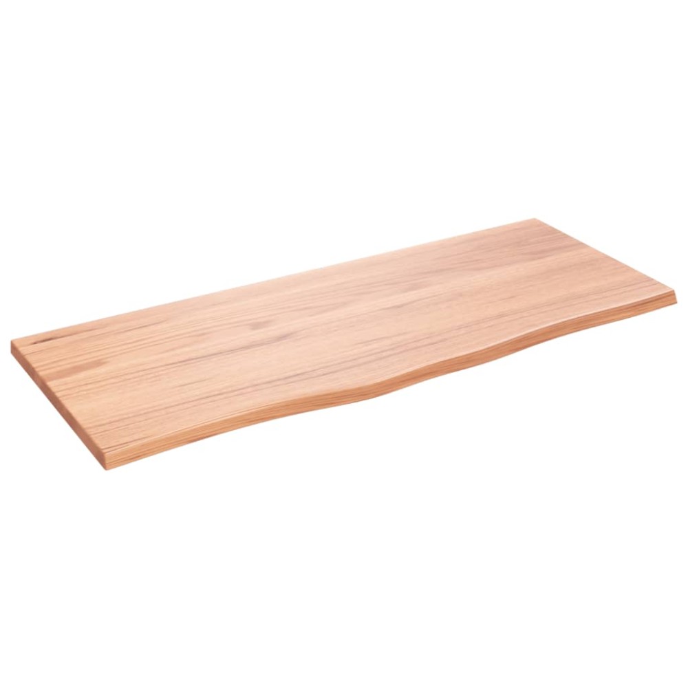 vidaXL Blat de baie, maro deschis, 100x40x2 cm, lemn masiv tratat
