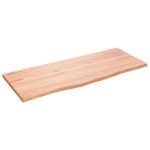 vidaXL Blat de baie, maro deschis, 100x40x2 cm, lemn masiv tratat vidaXL Blat de baie, maro deschis, 100x40x2 cm, lemn masiv tratat