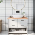 vidaXL Blat de baie, maro deschis, 100x40x2 cm, lemn masiv tratat vidaXL Blat de baie, maro deschis, 100x40x2 cm, lemn masiv tratat