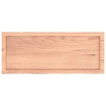 vidaXL Blat de baie, maro deschis, 100x40x(2-6) cm, lemn masiv tratat