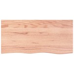 vidaXL Blat de baie, maro deschis, 100x50x(2-4) cm, lemn masiv tratat vidaXL Blat de baie, maro deschis, 100x50x(2-4) cm, lemn masiv tratat