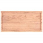 vidaXL Blat de baie, maro deschis, 100x50x(2-4) cm, lemn masiv tratat vidaXL Blat de baie, maro deschis, 100x50x(2-4) cm, lemn masiv tratat