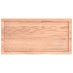 vidaXL Blat de baie, maro deschis, 100x50x(2-6) cm, lemn masiv tratat vidaXL Blat de baie, maro deschis, 100x50x(2-6) cm, lemn masiv tratat