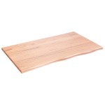 vidaXL Blat de baie, maro deschis, 100x60x2 cm, lemn masiv tratat