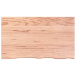 vidaXL Blat de baie, maro deschis, 100x60x(2-4) cm, lemn masiv tratat vidaXL Blat de baie, maro deschis, 100x60x(2-4) cm, lemn masiv tratat
