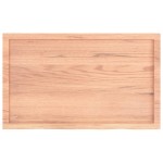 vidaXL Blat de baie, maro deschis, 100x60x(2-4) cm, lemn masiv tratat vidaXL Blat de baie, maro deschis, 100x60x(2-4) cm, lemn masiv tratat