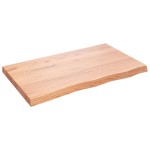 vidaXL Blat de baie, maro deschis, 100x60x(2-6) cm, lemn masiv tratat vidaXL Blat de baie, maro deschis, 100x60x(2-6) cm, lemn masiv tratat