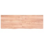 vidaXL Blat de baie, maro deschis, 120x40x(2-4) cm, lemn masiv tratat vidaXL Blat de baie, maro deschis, 120x40x(2-4) cm, lemn masiv tratat