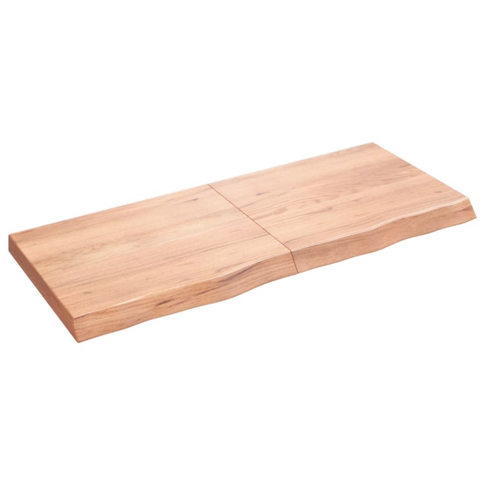 vidaXL Blat de baie, maro deschis, 120x50x(2-6) cm, lemn masiv tratat