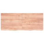 vidaXL Blat de baie, maro deschis, 120x50x(2-6) cm, lemn masiv tratat vidaXL Blat de baie, maro deschis, 120x50x(2-6) cm, lemn masiv tratat