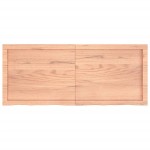 vidaXL Blat de baie, maro deschis, 120x50x(2-6) cm, lemn masiv tratat vidaXL Blat de baie, maro deschis, 120x50x(2-6) cm, lemn masiv tratat