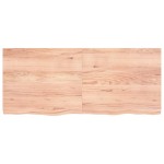 vidaXL Blat de baie, maro deschis, 140x60x(2-4) cm, lemn masiv tratat vidaXL Blat de baie, maro deschis, 140x60x(2-4) cm, lemn masiv tratat