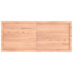 vidaXL Blat de baie, maro deschis, 140x60x(2-4) cm, lemn masiv tratat vidaXL Blat de baie, maro deschis, 140x60x(2-4) cm, lemn masiv tratat