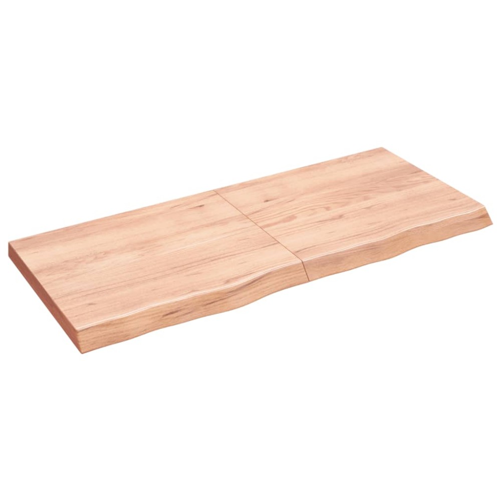 vidaXL Blat de baie, maro deschis, 140x60x(2-6) cm, lemn masiv tratat