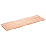 vidaXL Blat de baie, maro deschis, 160x50x(2-4) cm, lemn masiv tratat vidaXL Blat de baie, maro deschis, 160x50x(2-4) cm, lemn masiv tratat