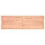 vidaXL Blat de baie, maro deschis, 160x50x(2-4) cm, lemn masiv tratat vidaXL Blat de baie, maro deschis, 160x50x(2-4) cm, lemn masiv tratat