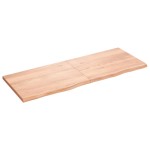 vidaXL Blat de baie, maro deschis, 160x60x(2-4) cm, lemn masiv tratat vidaXL Blat de baie, maro deschis, 160x60x(2-4) cm, lemn masiv tratat