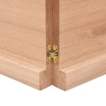 vidaXL Blat de baie, maro deschis, 160x60x(2-4) cm, lemn masiv tratat vidaXL Blat de baie, maro deschis, 160x60x(2-4) cm, lemn masiv tratat