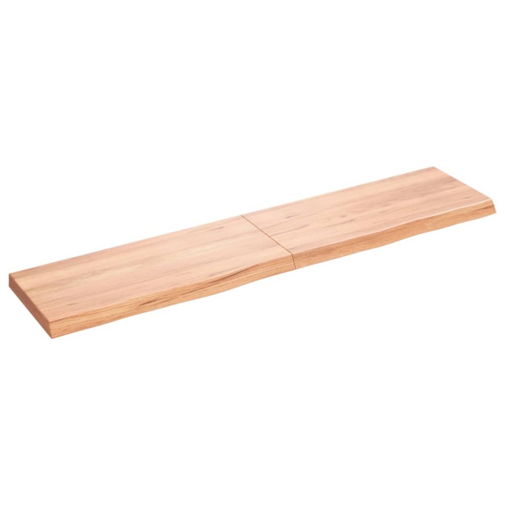 vidaXL Blat de baie, maro deschis, 180x40x(2-6) cm, lemn masiv tratat
