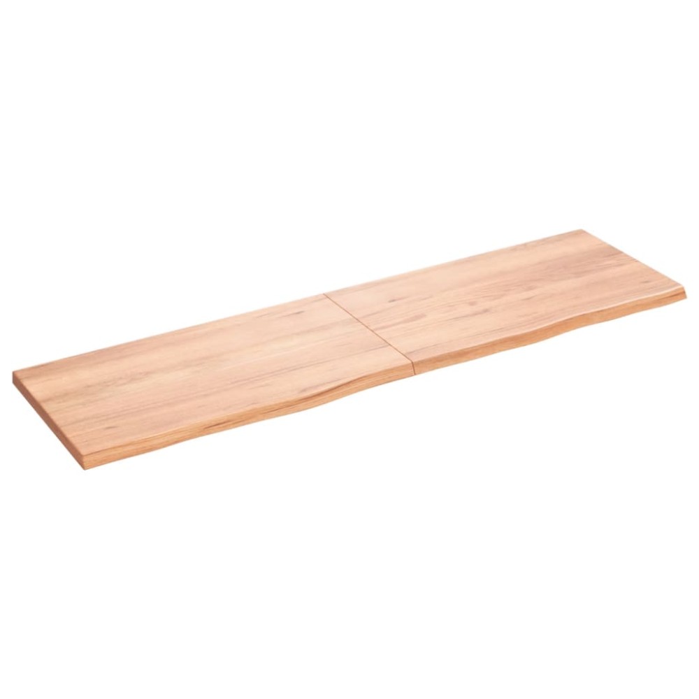 vidaXL Blat de baie, maro deschis, 180x50x(2-4) cm, lemn masiv tratat