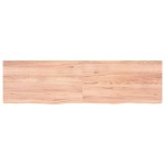 vidaXL Blat de baie, maro deschis, 180x50x(2-4) cm, lemn masiv tratat vidaXL Blat de baie, maro deschis, 180x50x(2-4) cm, lemn masiv tratat