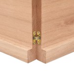 vidaXL Blat de baie, maro deschis, 180x50x(2-4) cm, lemn masiv tratat vidaXL Blat de baie, maro deschis, 180x50x(2-4) cm, lemn masiv tratat