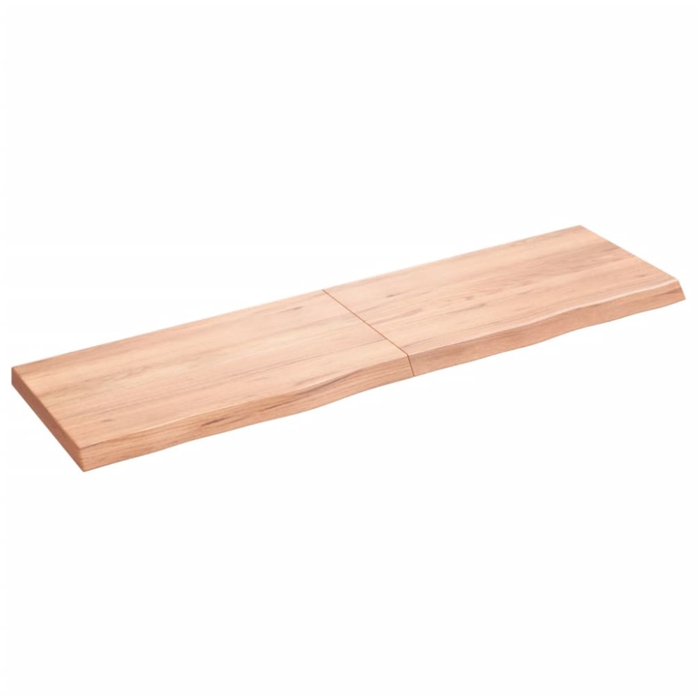 vidaXL Blat de baie, maro deschis, 180x50x(2-6) cm, lemn masiv tratat