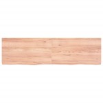 vidaXL Blat de baie, maro deschis, 180x50x(2-6) cm, lemn masiv tratat vidaXL Blat de baie, maro deschis, 180x50x(2-6) cm, lemn masiv tratat
