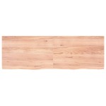 vidaXL Blat de baie, maro deschis, 180x60x(2-4) cm, lemn masiv tratat vidaXL Blat de baie, maro deschis, 180x60x(2-4) cm, lemn masiv tratat