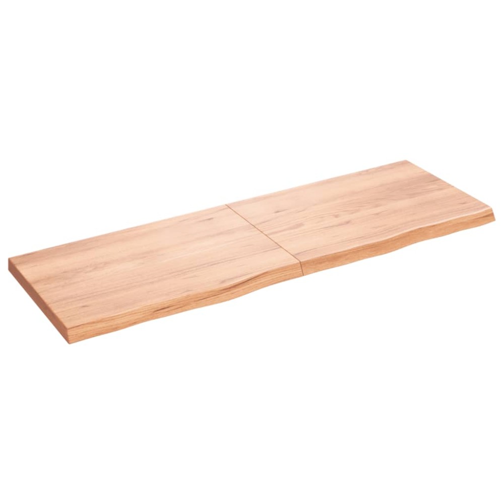 vidaXL Blat de baie, maro deschis, 180x60x(2-6) cm, lemn masiv tratat