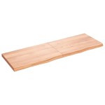 vidaXL Blat de baie, maro deschis, 180x60x(2-6) cm, lemn masiv tratat vidaXL Blat de baie, maro deschis, 180x60x(2-6) cm, lemn masiv tratat