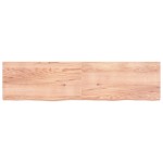 vidaXL Blat de baie, maro deschis, 200x50x(2-6) cm, lemn masiv tratat